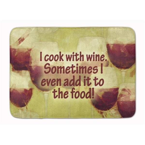 Carolines Treasures Carolines Treasures SB3069RUG I Cook with Wine Machine Washable Memory Foam Mat SB3069RUG - main